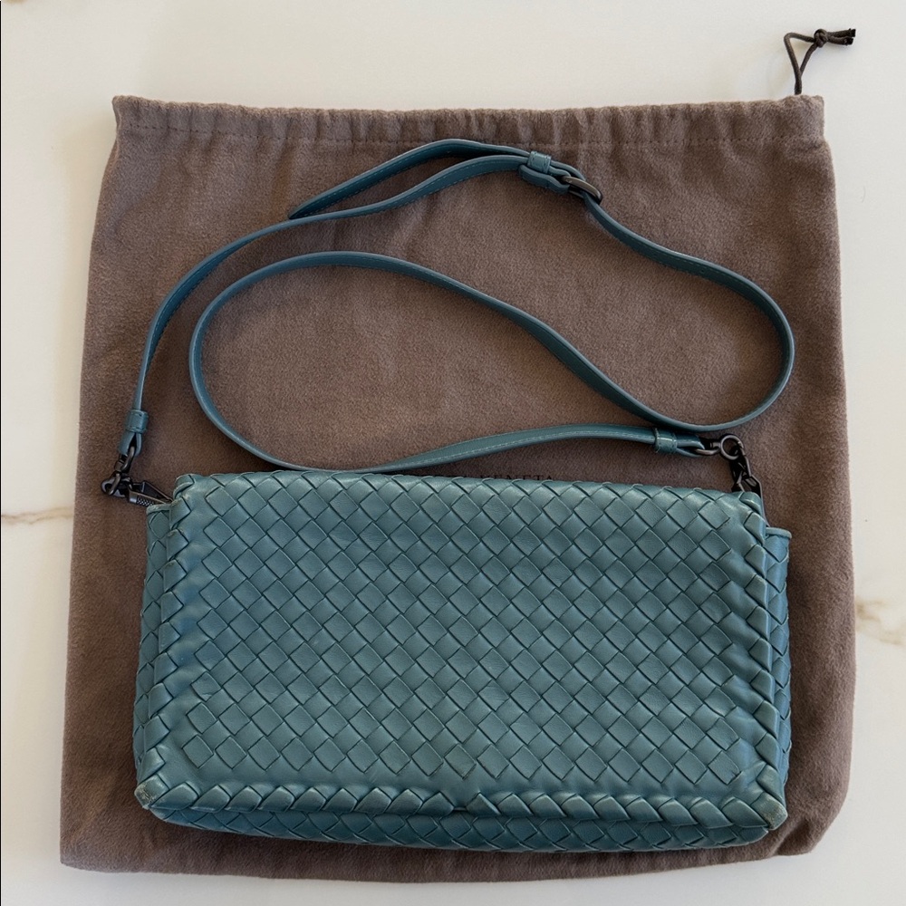 Bottega Veneta Intrecciato Convertible Flap Crossbody Bag